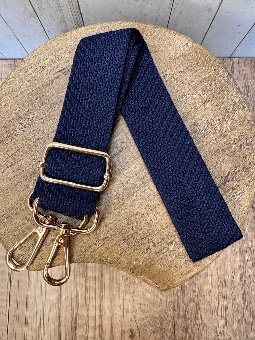 Navy Blue Purse Strap Wide Woven Bag Strap Boho Crossbody Purse Strap